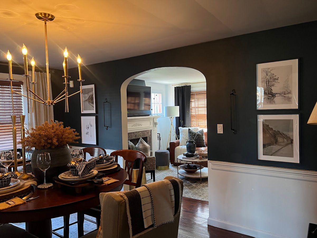 Open Concept Dining and Living Room Key Interiors by Shinay